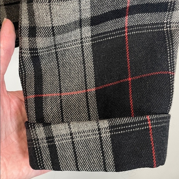 Moschino Vintage 90s Cheap and Chic Black and Gray Plaid Blazer - Picture 5 of 8